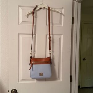 Dooney & Bourke Light Blue and Brown Crossbody Bag